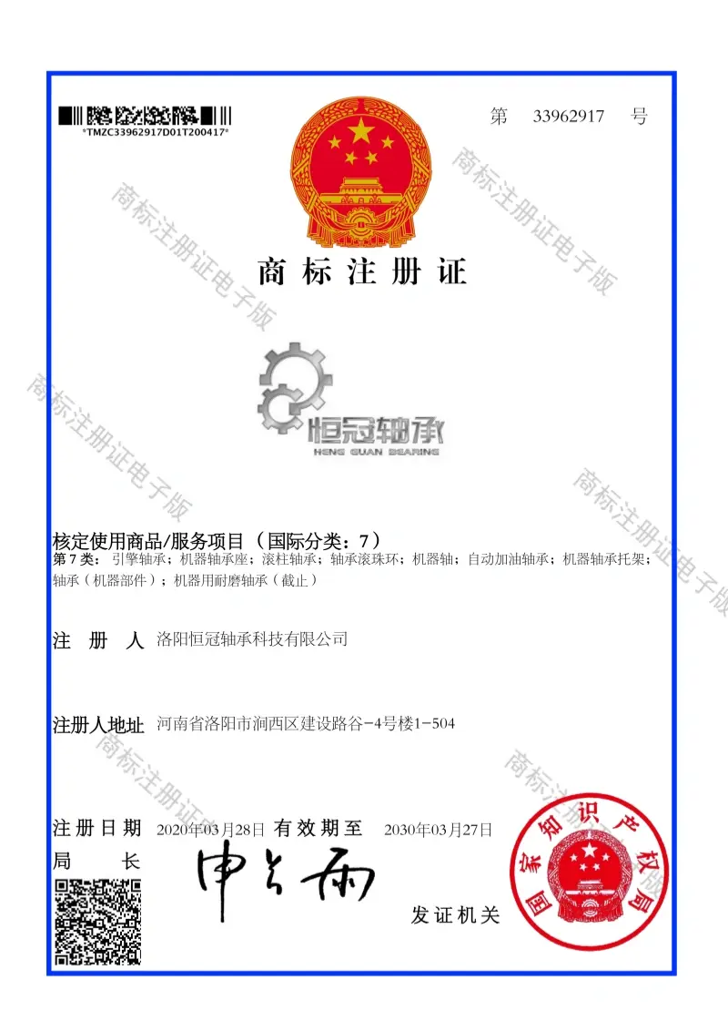 Registered Trademark Certificate