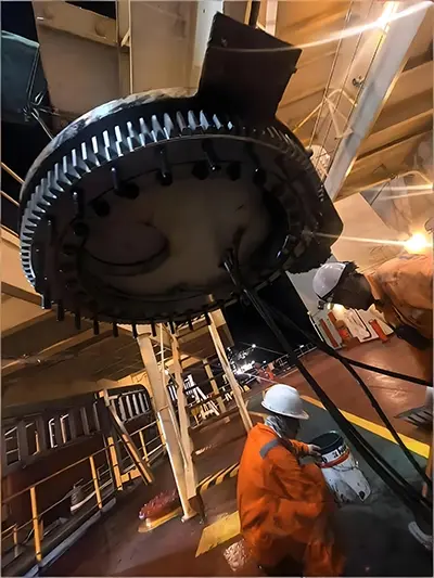 Large Precision Gear Shaft installation Large Precision Gear Shaft installation