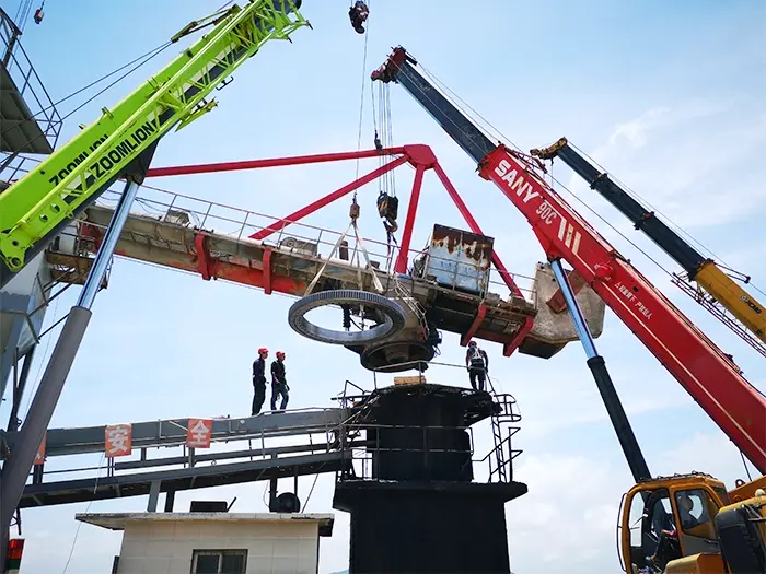 Excavator Ring Gear installation