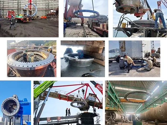 Large Diameter Crane Slewing Bearing installation Large Diameter Crane Slewing Bearing installation