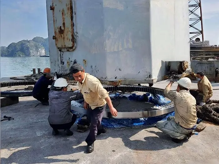 Slewing Bearing For Marine Crane installation Slewing Bearing For Marine Crane installation