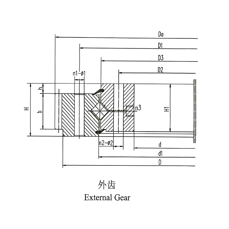 Single Row Cross Roller Slewing Bearing - 797 Series