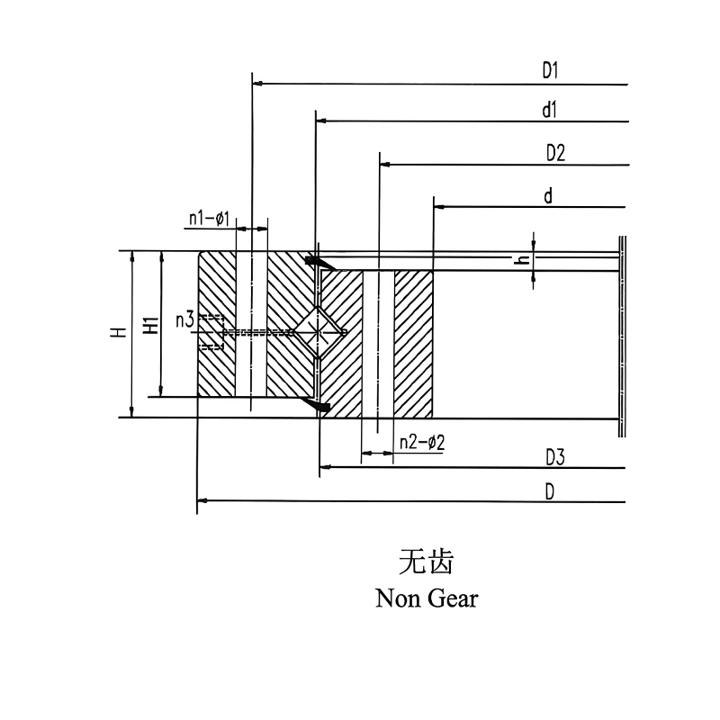 Single Row Cross Roller Slewing Bearing - 797 Series